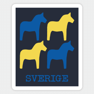 Sverige - Sweden Horses Magnet